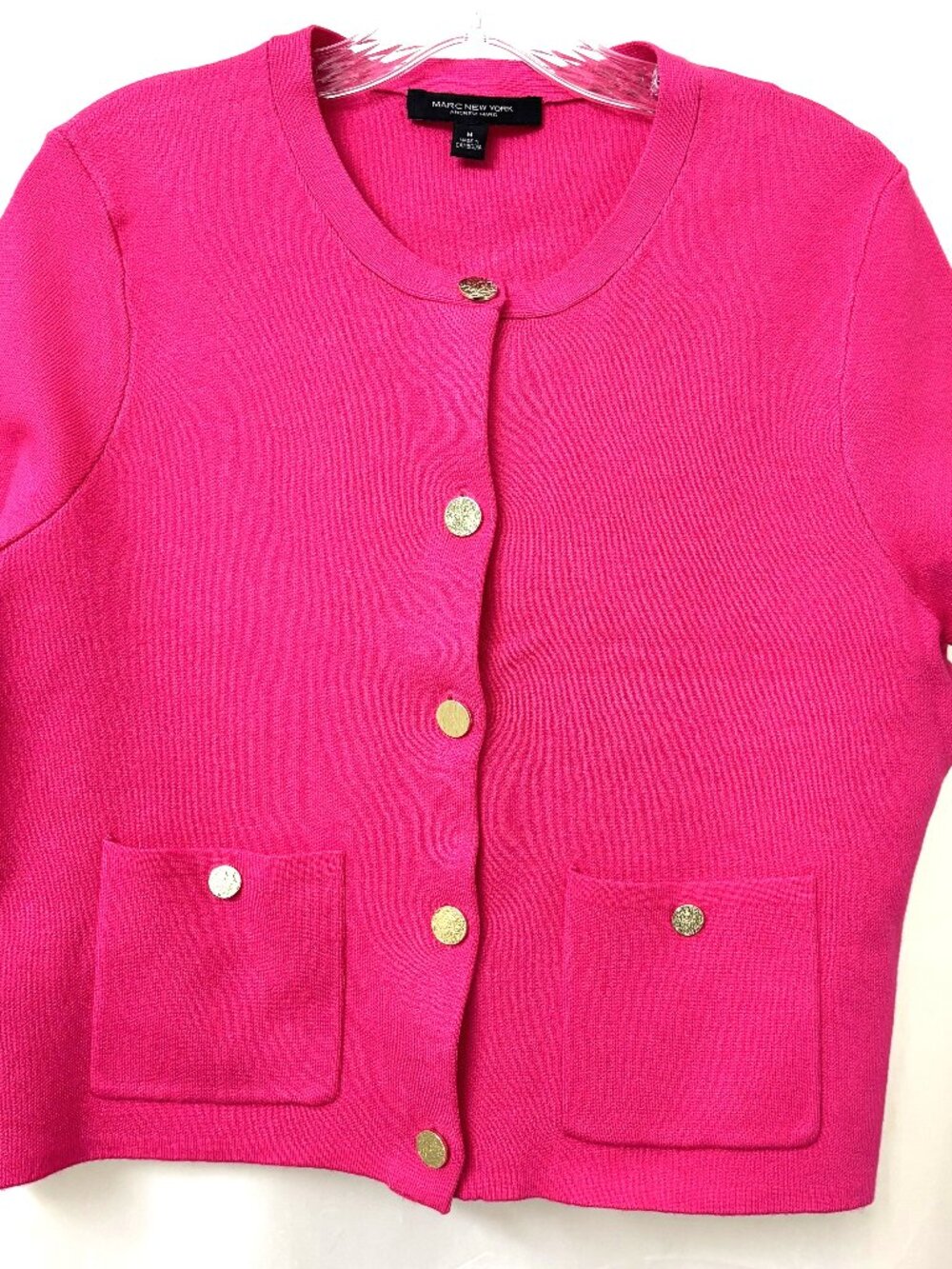 Marc New York Women’s Hot Pink Button-Front Cardigan Sweater